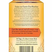 Vista 3 de Yogi Tea - Chai Rooibos (paquete de 6) – Infusión cálida y dulce-picante - 96 Bolsas de Té