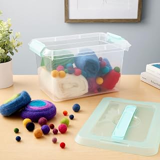 Simply Tidy 6.2qt. Mint Storage Bin with Lid - Versatile Organizer for Crafts, Books, Files & More - 1 Pack