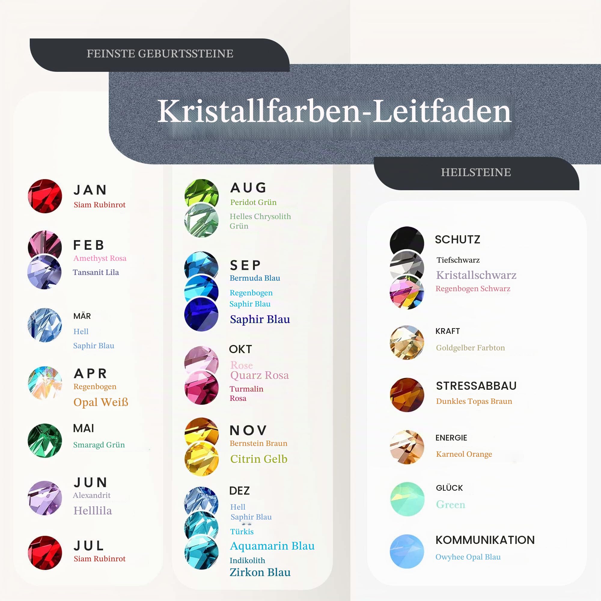 Leafael Muttertag Halskette Damen, Infinity Love Herzanhänger mit Geburtsstein-Kristall, rhodiniert, nickelfrei & hautfreundlich, 45+5 cm Kette mit Karabinerverschluss