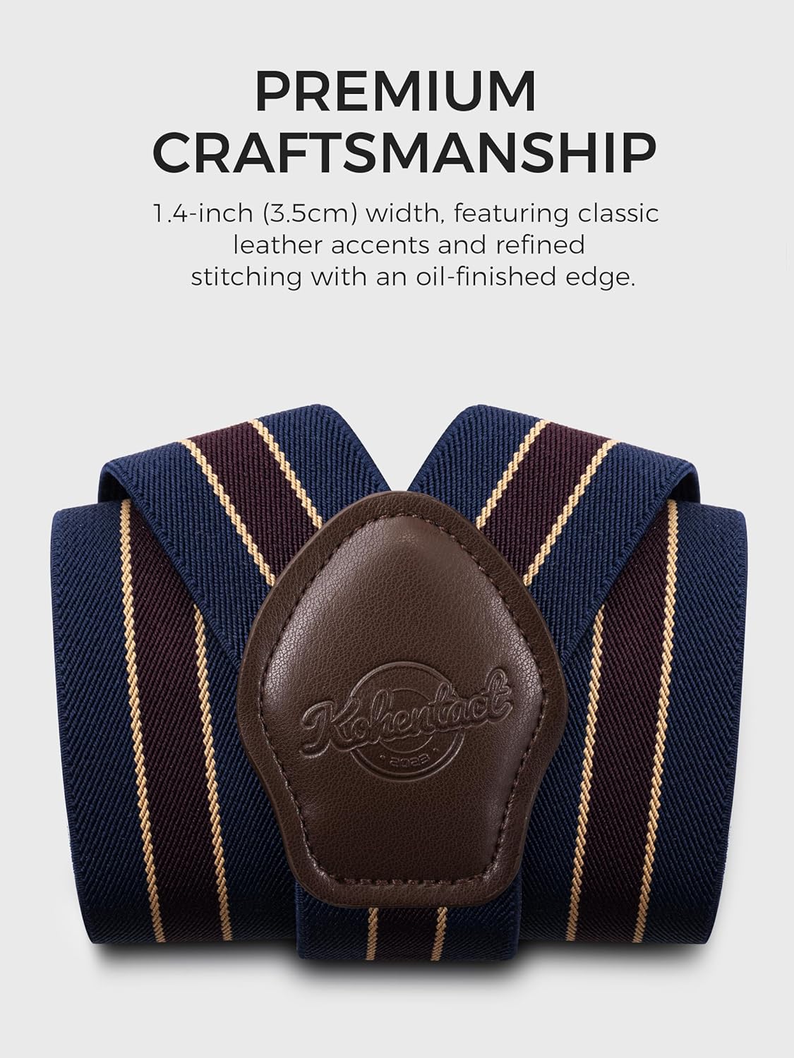 Suspenders for Men with Clip & 6 Buttons 1.4in Y-Shape Stainless Steel - Image 5