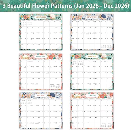 Miniatura 4 de Calendario magnético 2026 – Calendario 2026 para refrigerador de enero de 2026 a diciembre de 2026, calendarios de refrigerador de 12 meses, 11.2 x