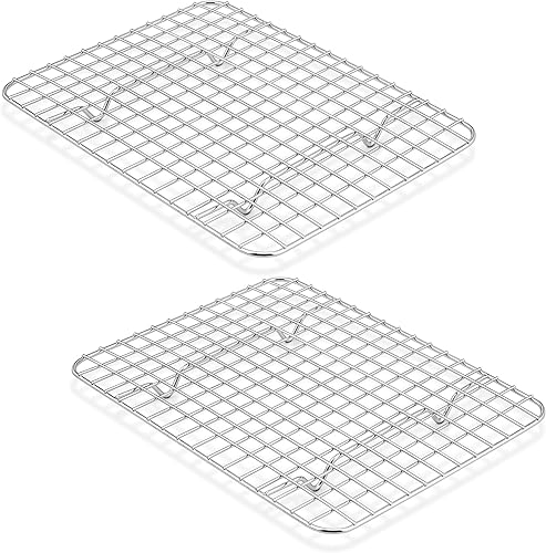 Miniatura 12 de TeamFar Rejilla de refrigeración, 2 unidades de rejilla de acero inoxidable para cocinar, asar a la parrilla, secado a la parrilla, 11.75 x 9