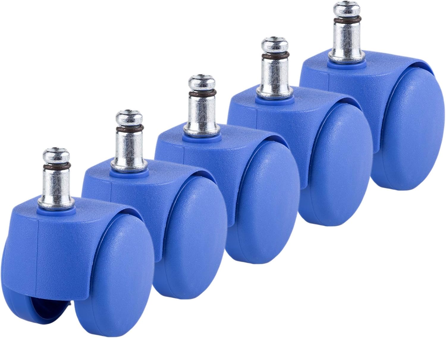 (for 1 Chair) 50 mm Chair Wheels Vibrant Blue Colour Office Chair Castors Replacement Wheels