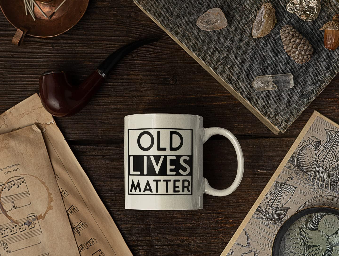 Old Lives Matter Mug Old Lives Still Matter Gifts for Men Old Lives Still Matter Coffee Mug 11oz Gifts for Elderly Men Dad Grandparent Over The Hill Gag Gifts 60th 70th Senior Birthday Gifts - White - Image 7