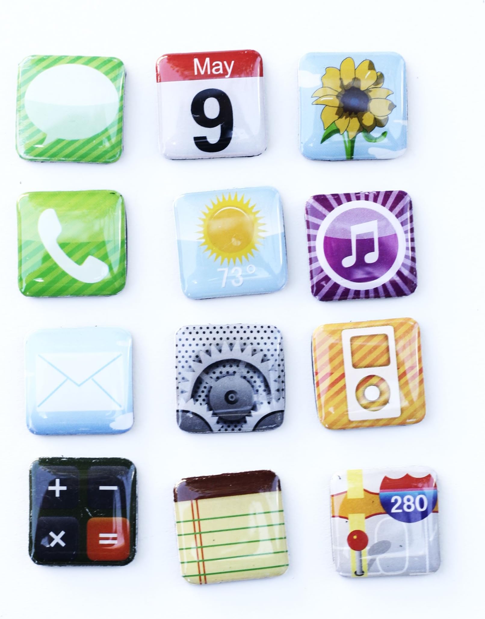 Cellphone App Fridge Magnets 12ct, 3-Pack