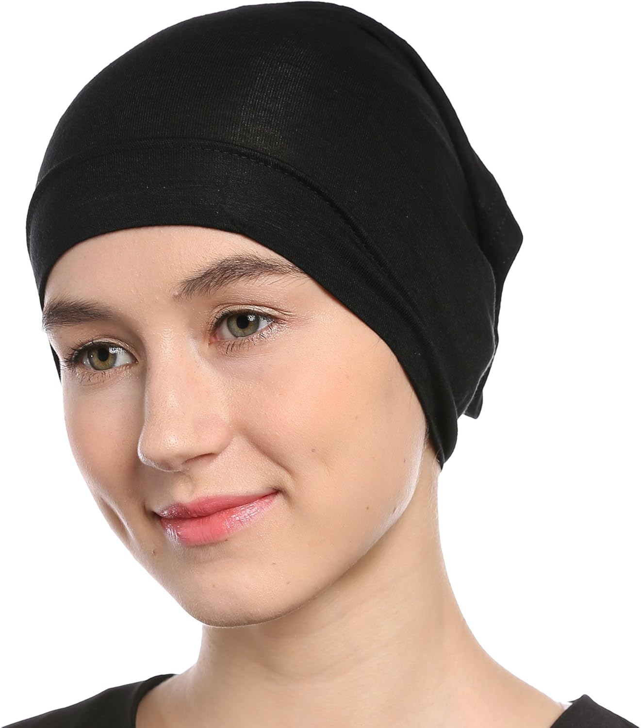 Modern Hejab mens female Black Under Scarf Tube Cap with