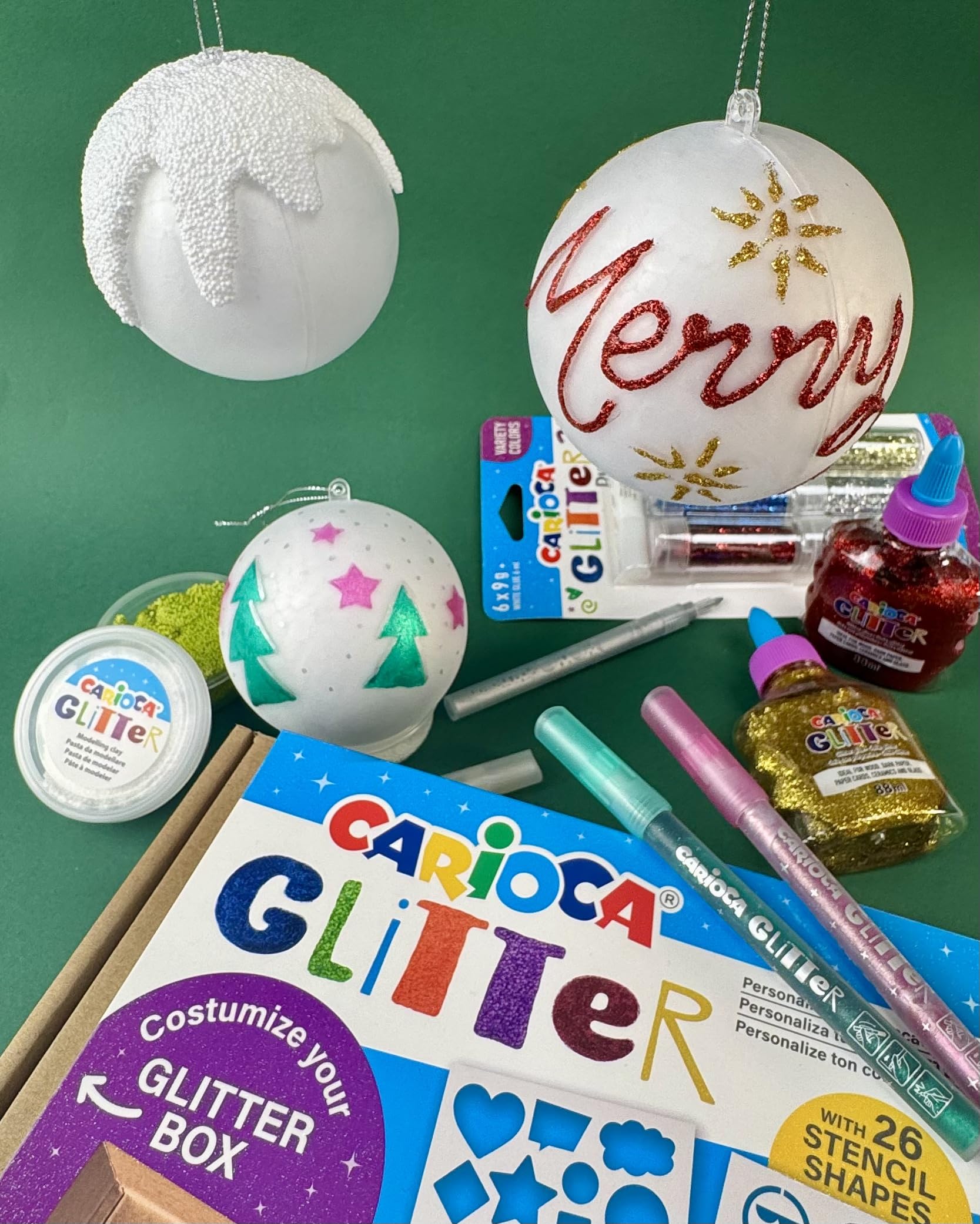 Kit colori Carioca Glitter Box 39 pz