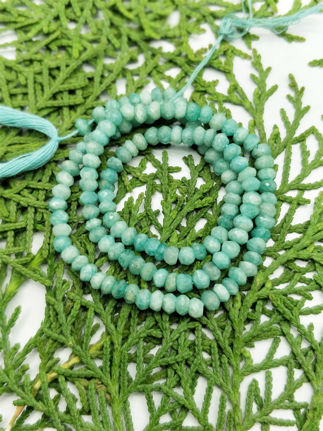 GEHNA Prime Sale On Amazon Powered By Jewel Beads For 1 Strand Natural Amazonite 4 mm Micro Faceted Rondelle Beads 13.5 inch Long.