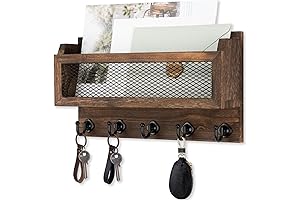 Nekon Decorative Wall-Mounted Key Holder and Mail Organizer