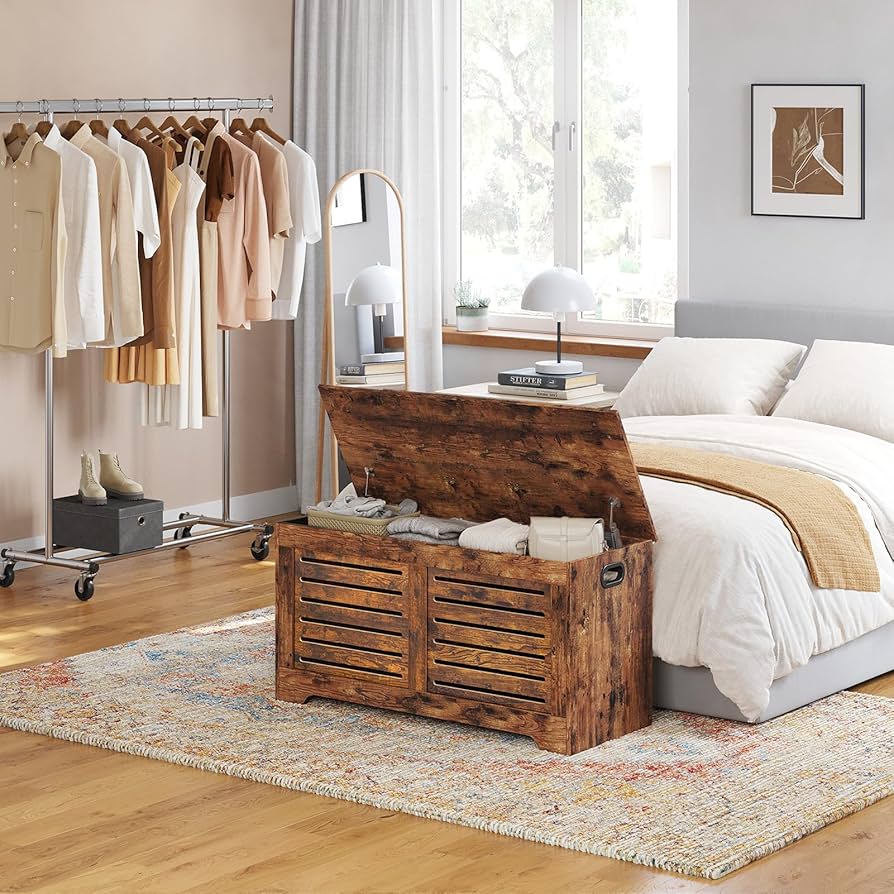 Amazon.com: DINZI LVJ Storage Chest, Flip-Top Wooden Toy Box