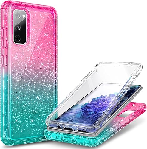 Miniatura 7 de NZND Funda para Samsung Galaxy S20 FE 5G con protector de pantalla integrado, funda protectora de cuerpo completo a prueba de golpes, resistente a