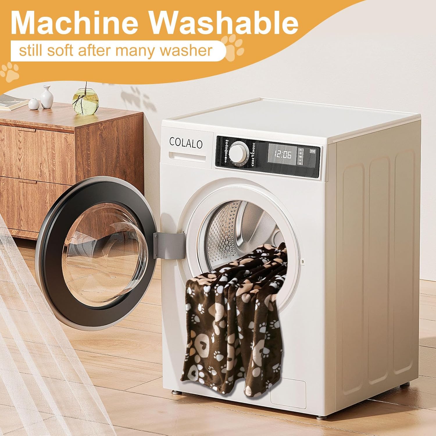 Dog Blanket, Soft Fleece Dog Blankets for Small Medium Dogs, Fluffy Flannel Pet Cat Puppy Blanket Mat Cover for Bed Couch, Cute Paw Print Throw Blanket for Dogs,Brown, 40"X30" - Image 7