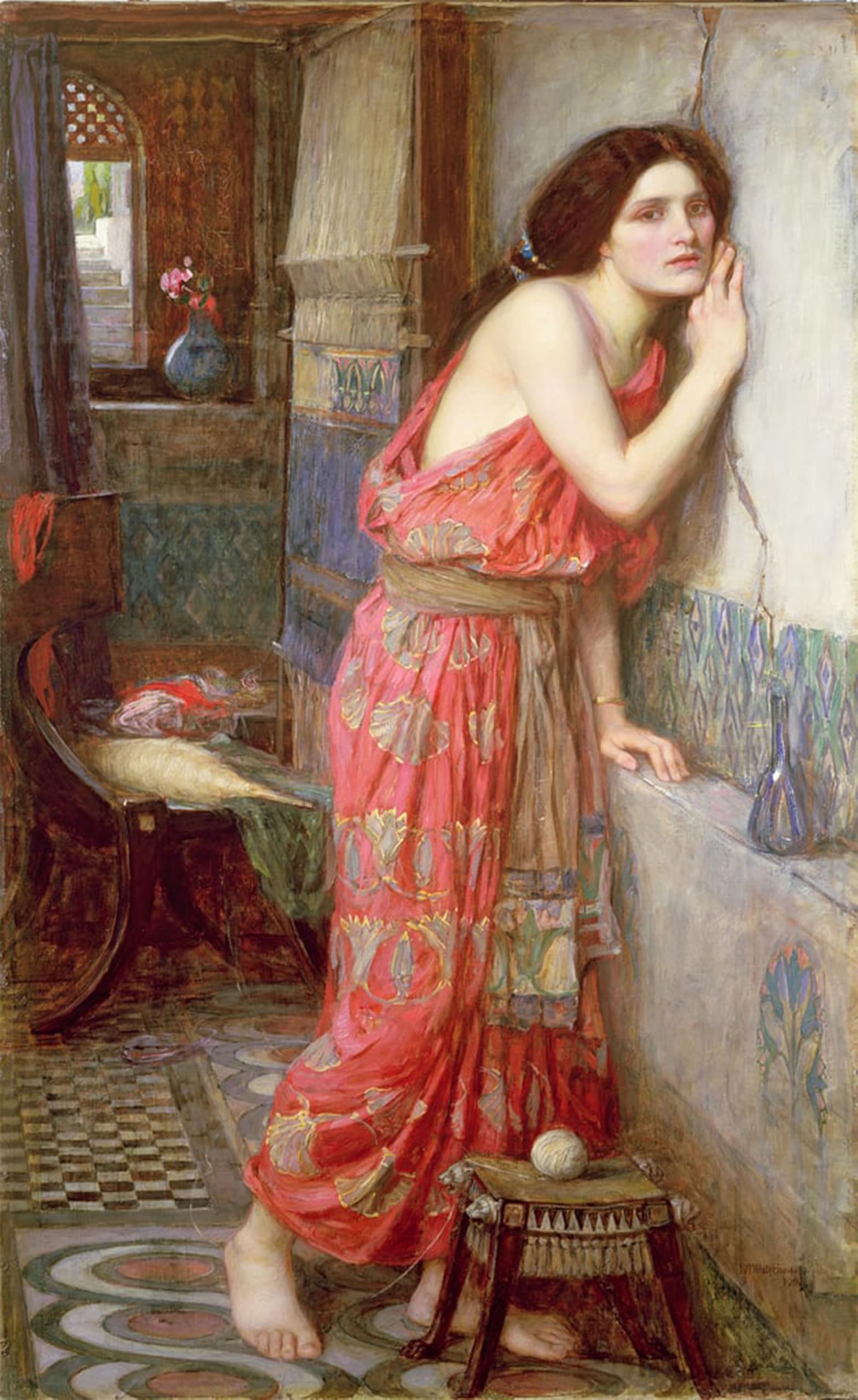 POSTERIIk Famous Modern Artwork Art Mural Gather Ye Rosebuds Or Ophelia Study by John William Waterhouse Oil Paintings Pictures for Home Decor 60x90cm
