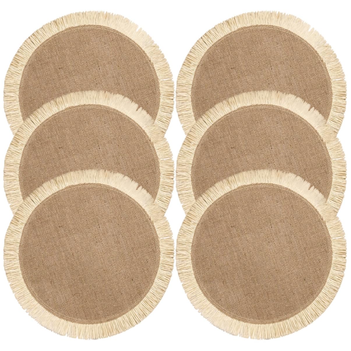 Dessous de verre tissés en tissu naturel pour stopper les verres qui glissent