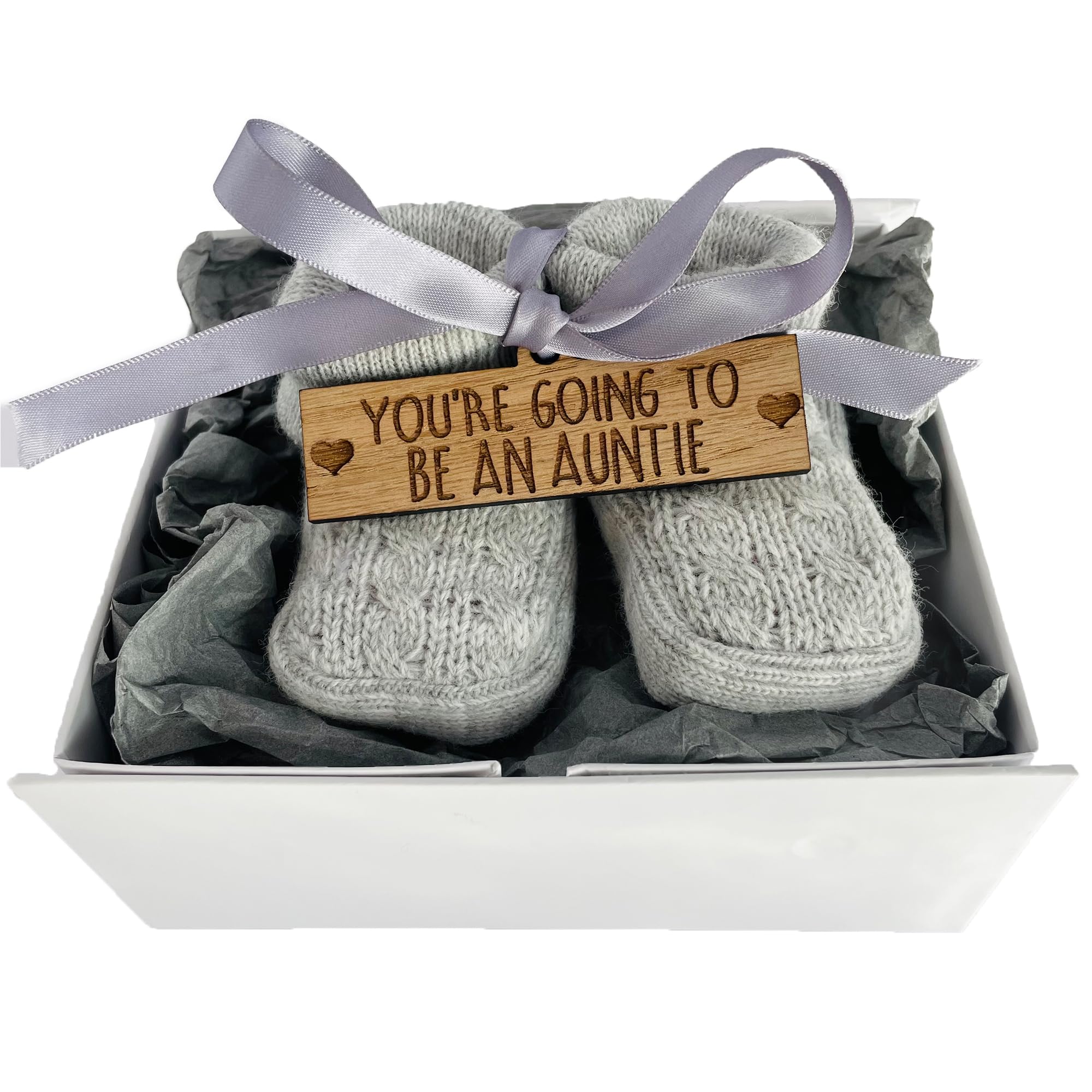 You're Going to Be a Daddy Pregnancy Announcement Baby Booties New Baby Gift - with Gift Box