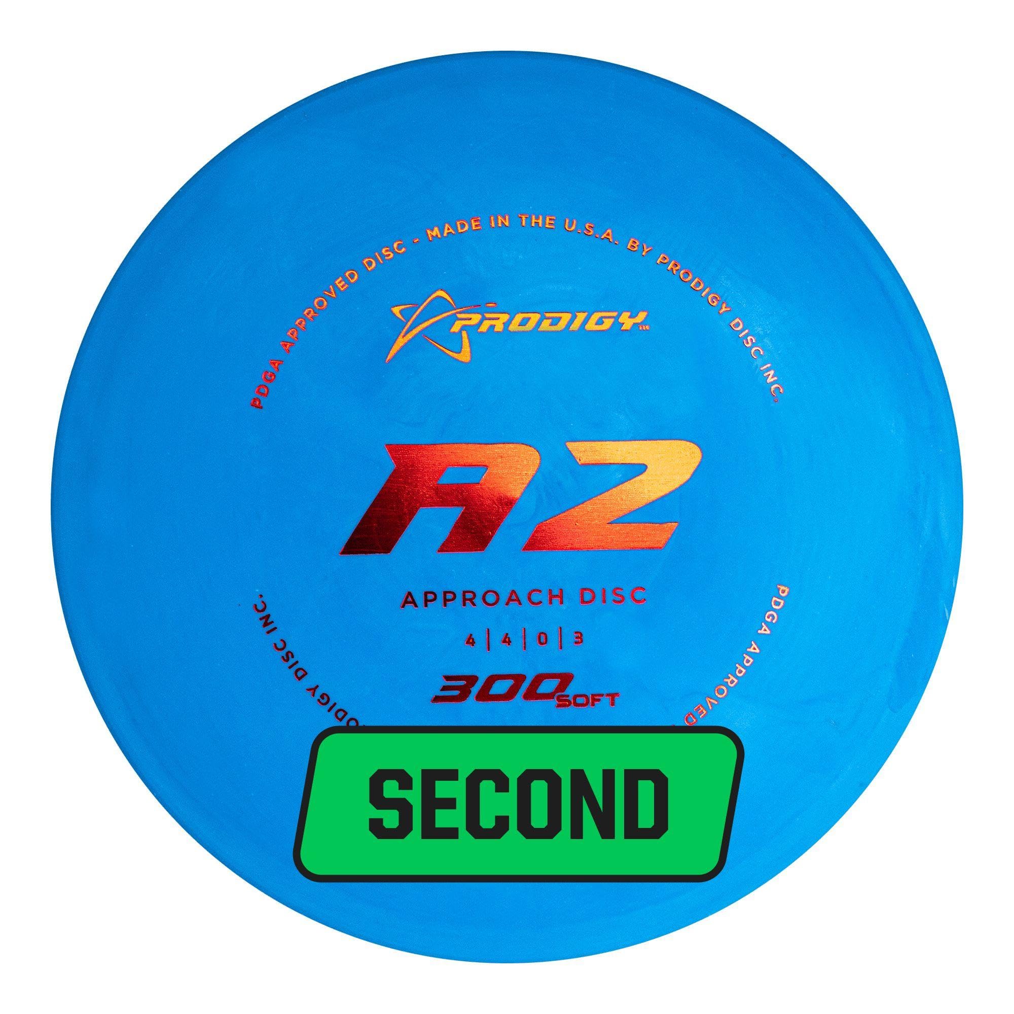 Prodigy Disc Factory Second 300 Soft A2 Approach Disc | Overstable Disc Golf Approach Disc | Optimum Feel and Grip | Reliable in All Wind Conditions (Colors May Vary) (170g+)