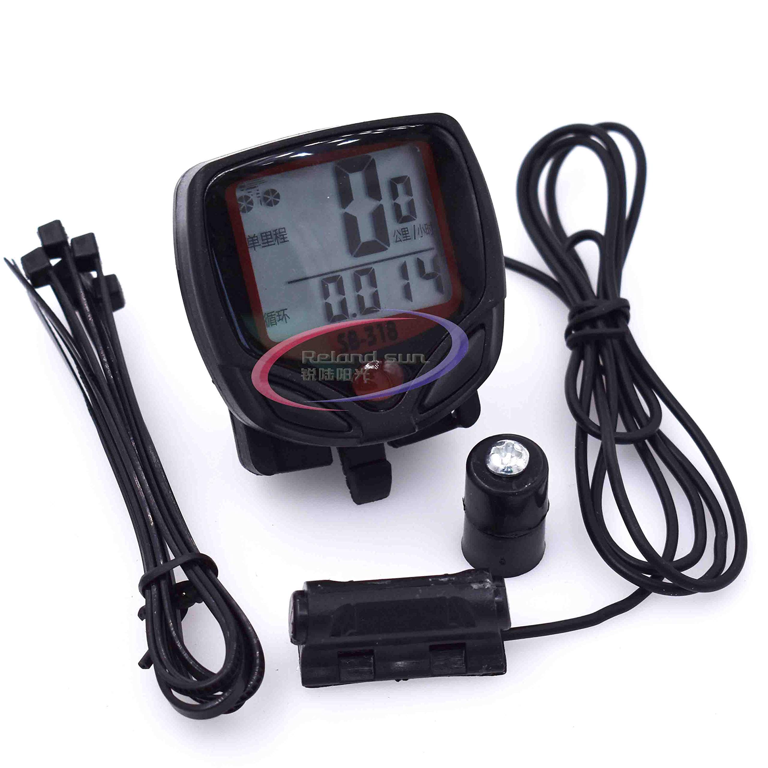 Sunding Waterproof Bike Computer Bicycle Meter Odometer Speedometer Cycling Computer Velocimetro Wired Stopwatch LCD Display