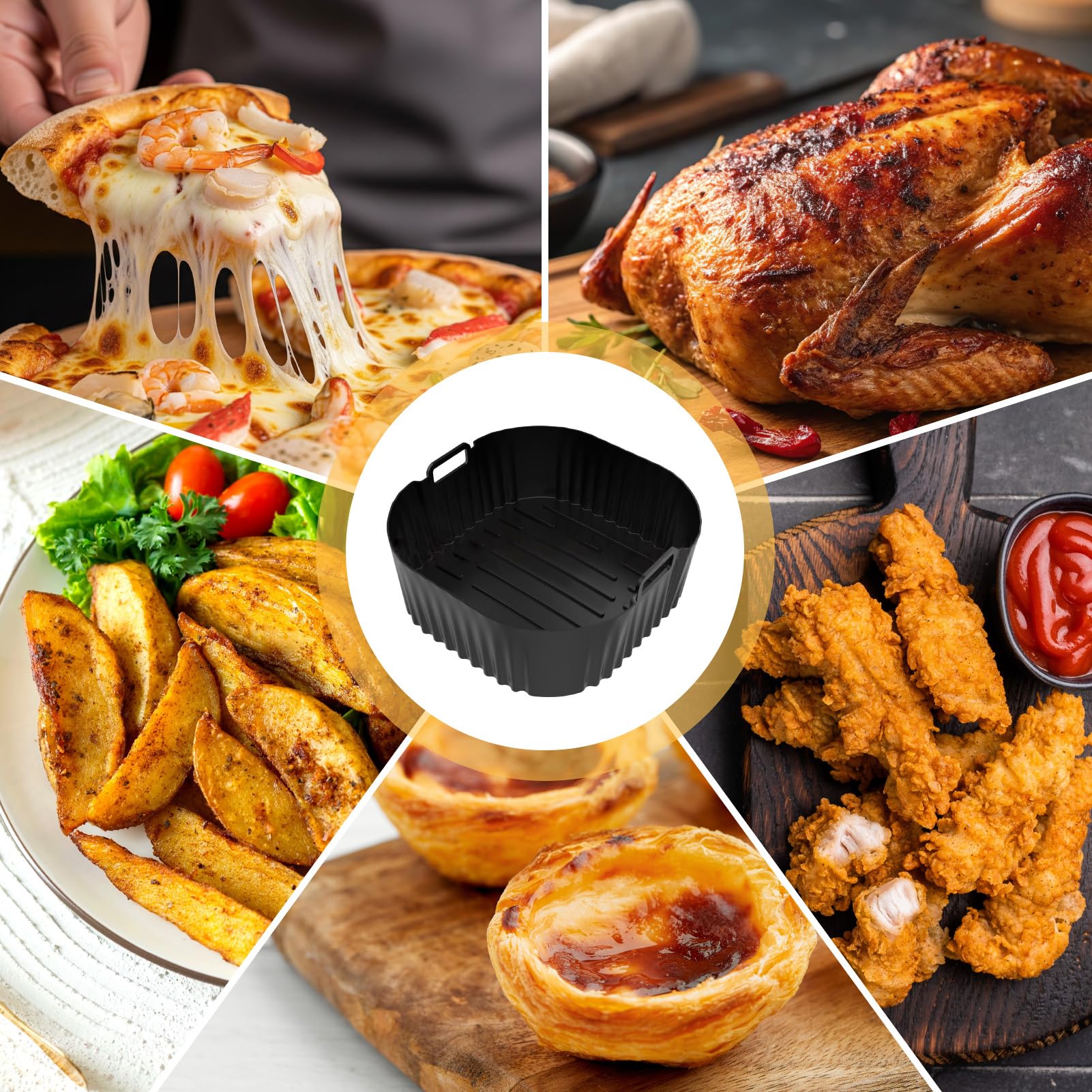 Arvoni Silikonform Für Philips Airfryer - 2 Stück Für HD9285/90 7,2L