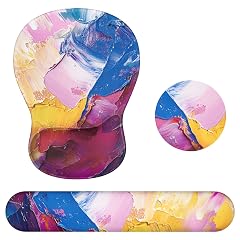 Ospelelf Keyboard Wrist Rest Set with Ergonomic Mouse Pad - 3-in-1 Memory Foam Support for Pain Relief Office