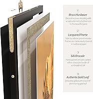 Vista 5 de Red Lantern 36" x 72" Dragón en el cielo en hoja de oro