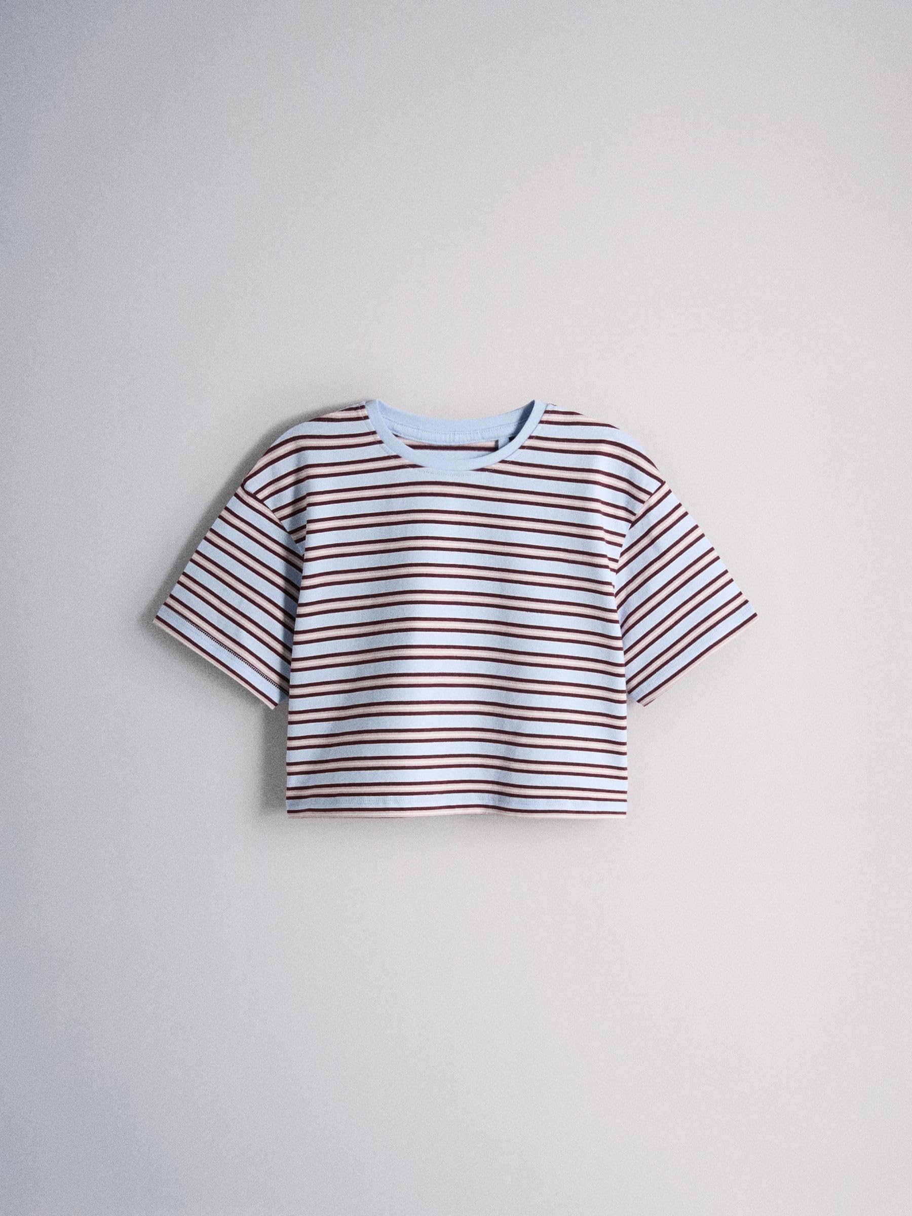 THE SET Fille T-Shirt Oversize à Manches Courtes, Lot de 5 | Coupe standard, 100 % coton
