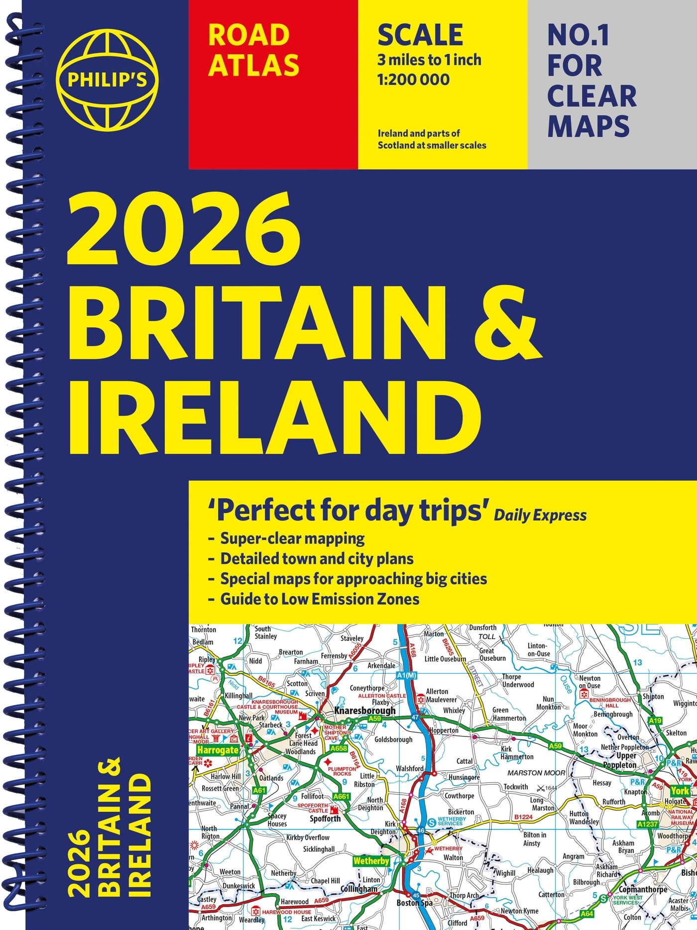 Philip's Road Atlas Road Atlas – Britain & Ireland (2026, A4, Spiralbindung)