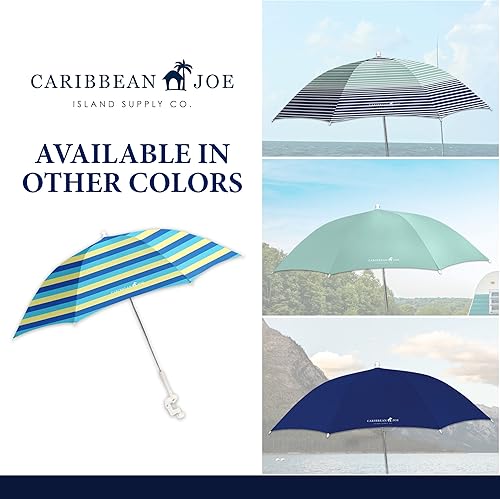 Miniatura 7 de Caribbean Joe Sombrilla de playa para silla, sombrilla de playa ajustable y universal con protección UV, arco de 48 pulgadas