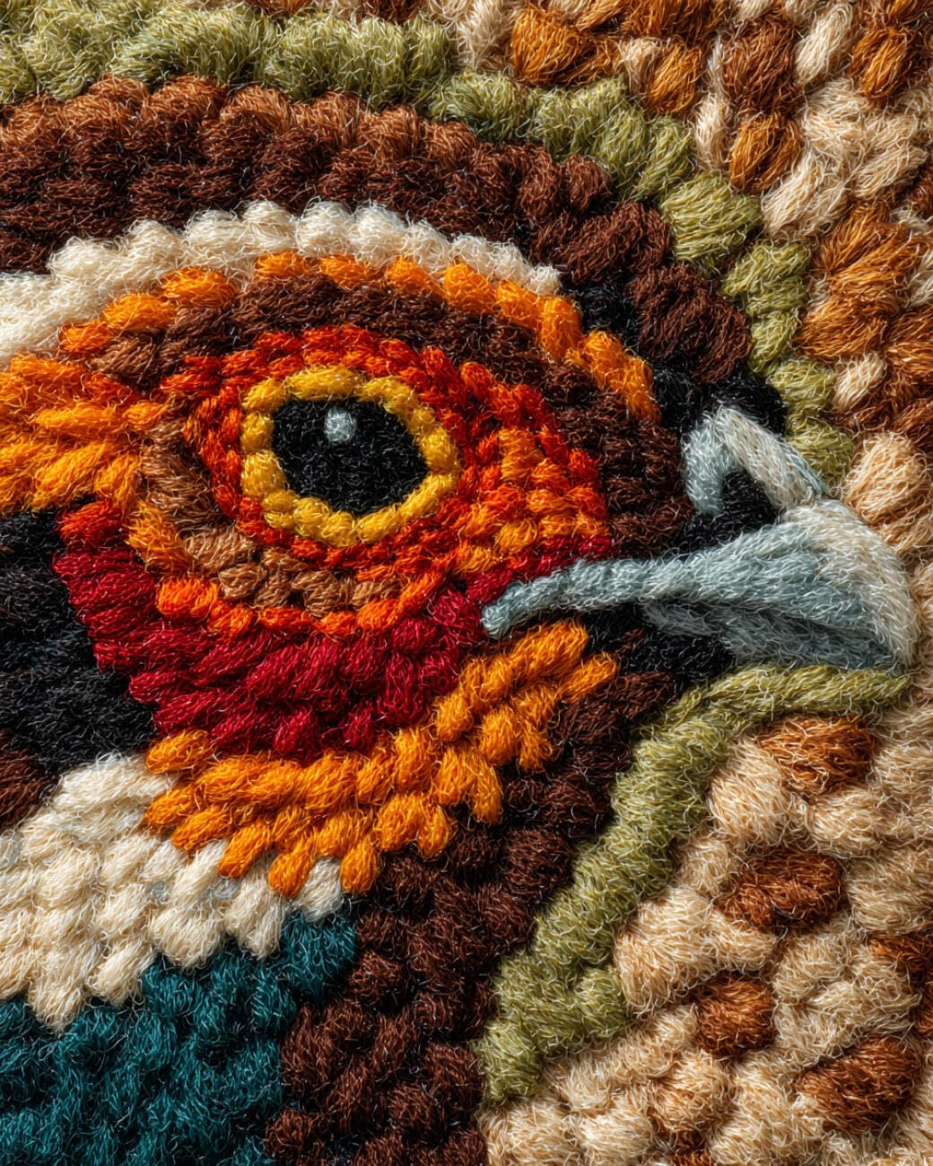 AMBATTERY Large Rug Making Kit Cartoon Chicken 80x160cm