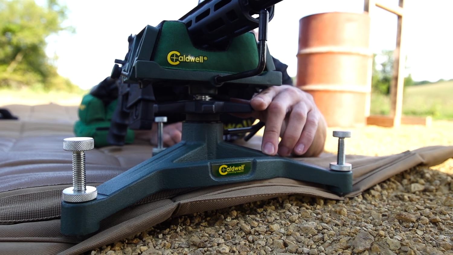 Caldwell The Rock Front Shooting Rest with Adjustable Elevation, Recoil Reducing, Interchangeable Feet, for Range, Hunting, Shooting, and Outdoors