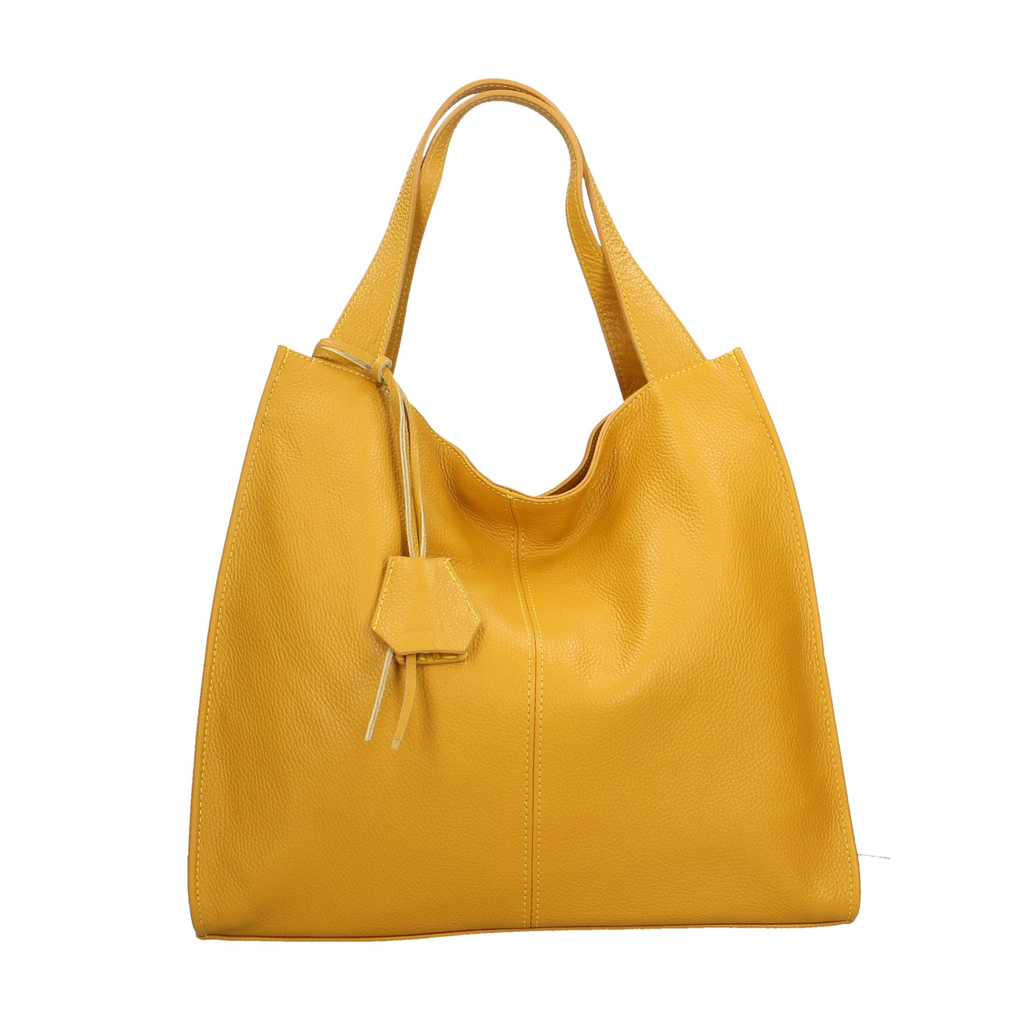 Aren - Shoulder Bag Borsa a Spalla da Donna in Vera Pelle Made in italy - 40x36x10 Cm