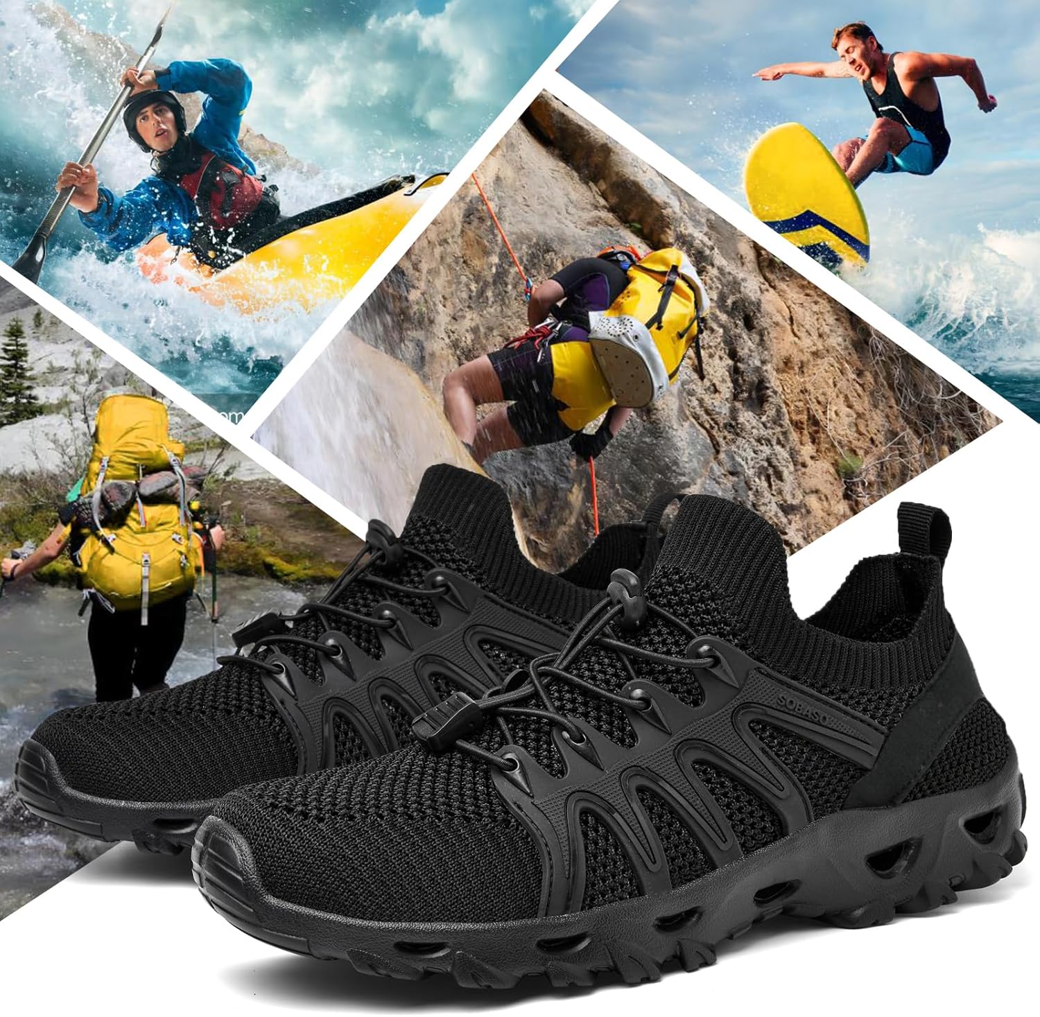 Alibress Water Shoes for Women Men Quick-Dry Aqua Shoes Men's Hiking Water Shoes Women's Beach Shoes Lightweight Water Sports Shoes for Swimming Fishing Kayaking - Image 6