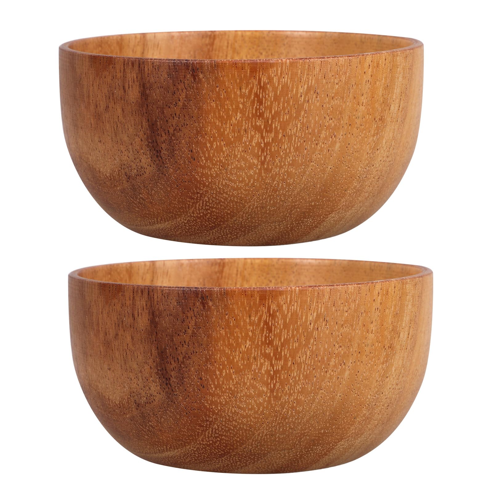 Bol saladier bois lot de 2 pour grandes salades d'été et pique-nique