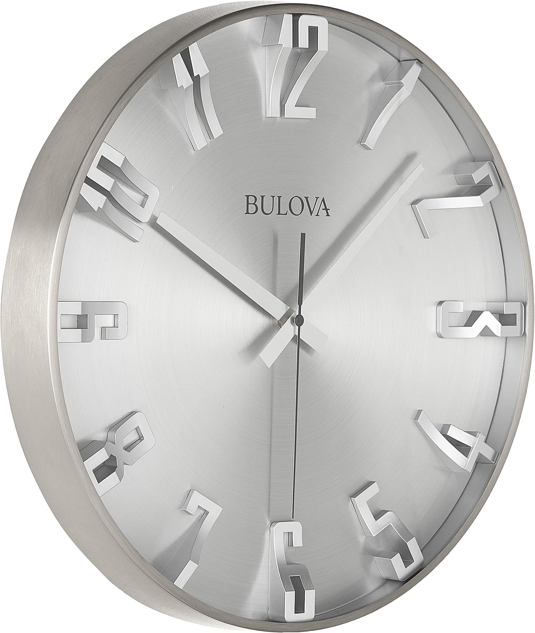Bulova C4846 Director Wall Clock, Satin Pewter Finish