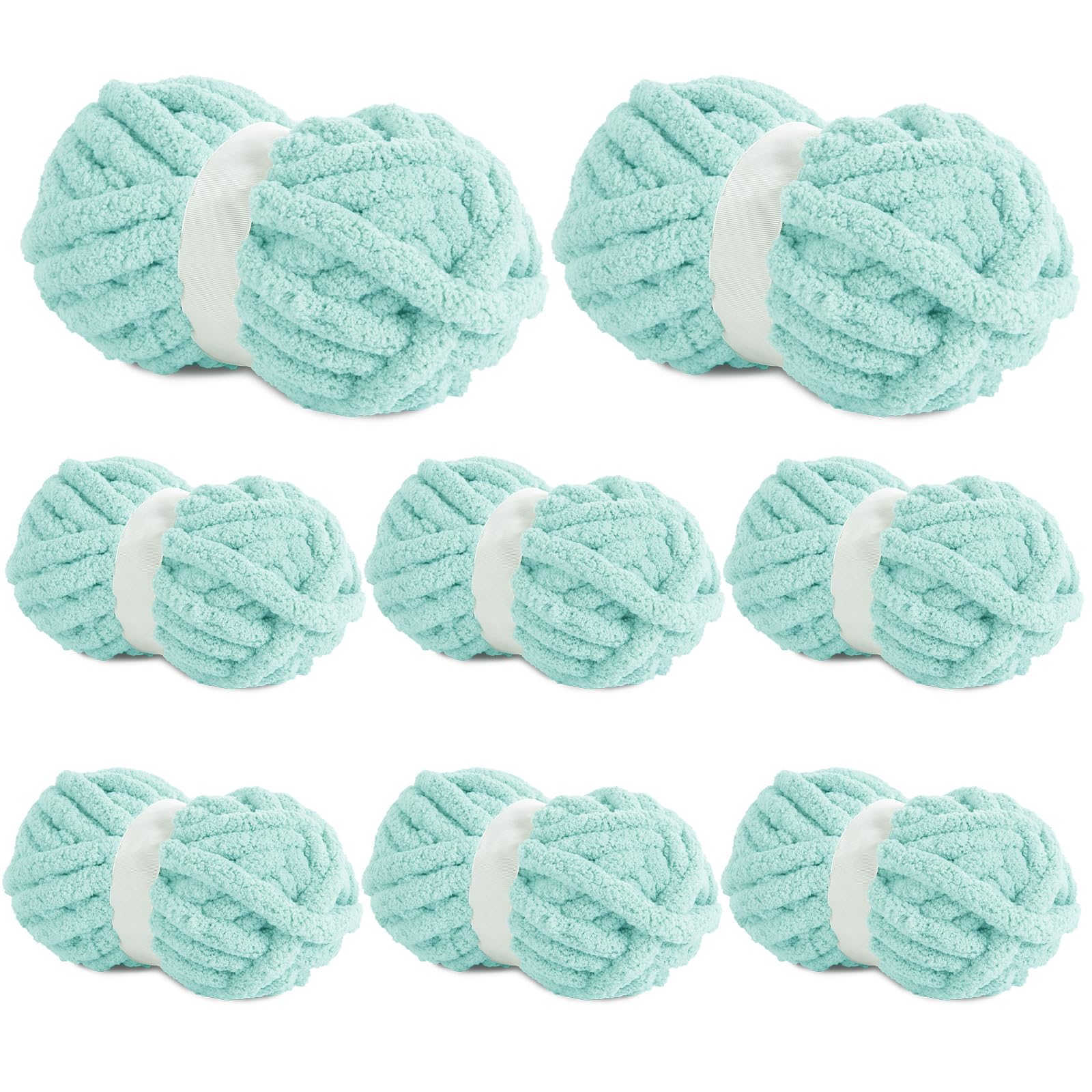 BALAPET Chunky Yarn for Hand Knitting, Super Soft Thick Plush Yarn for Blanket and Knit DIY, Fluffy Bulky Jumbo Yarn, Beginner Friendly, Machine Washable #10, 8 Skeins (8 oz / 27 Yards) — image 1
