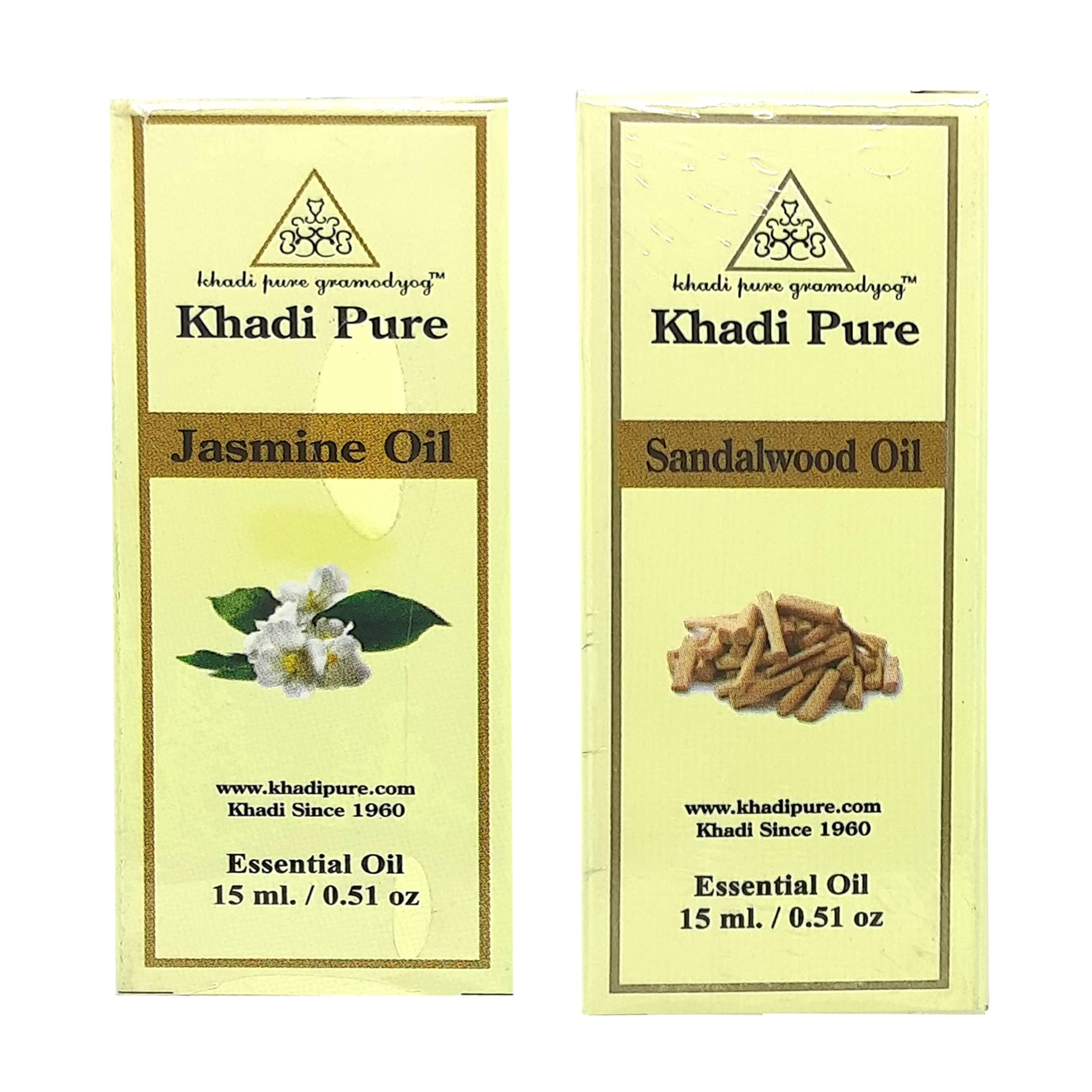 khadi pure gramodyog Khadi Pure Jasmine & Sandalwood Essential Oil, 15 Ml (Pack Of 2)-picture-32