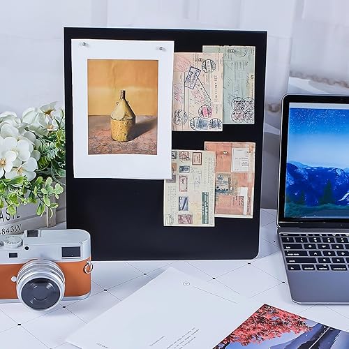 Miniatura 5 de Leinuosen 1 tablero magnético de anuncios de 12 x 10 pulgadas, soporte de exhibición magnético de metal para mesa, escritorio, hogar, cocina,