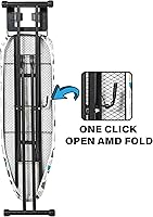 Vista 3 de Tabla de planchar de 13 x 43 pulgadas, funda acolchada extra gruesa, tabla de planchar de tamaño completo con plancha, altura ajustable hasta 36