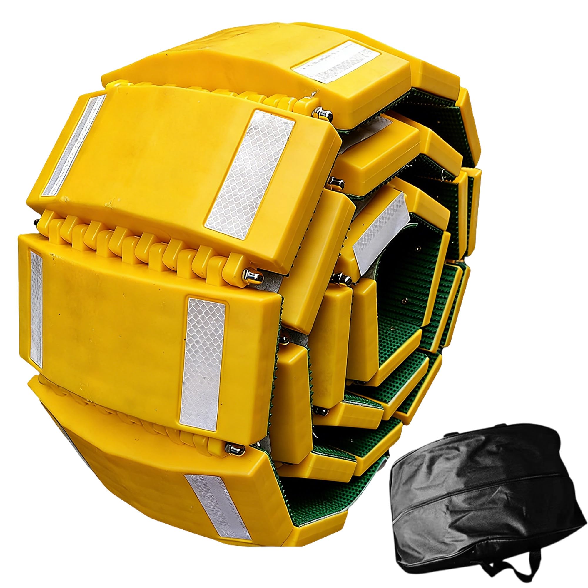 Dissuasori stradali, 30-40 tonnellate passano Lentamente, con STO Bag, Base Antidérapante, Dissuasore Portatile, per Strade, comunità, distributori di Benzina e parcheggi 300cm20cm