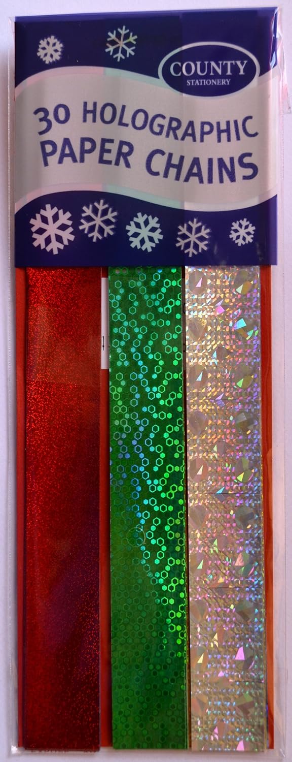 One Pack of 30 Holographic Paper Chains Amazon.co.uk Stationery