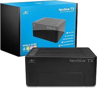 Vantec NexStar TX Dual Bay USB 3.0 Hard Drive Dock (NST-D428S3-BK)