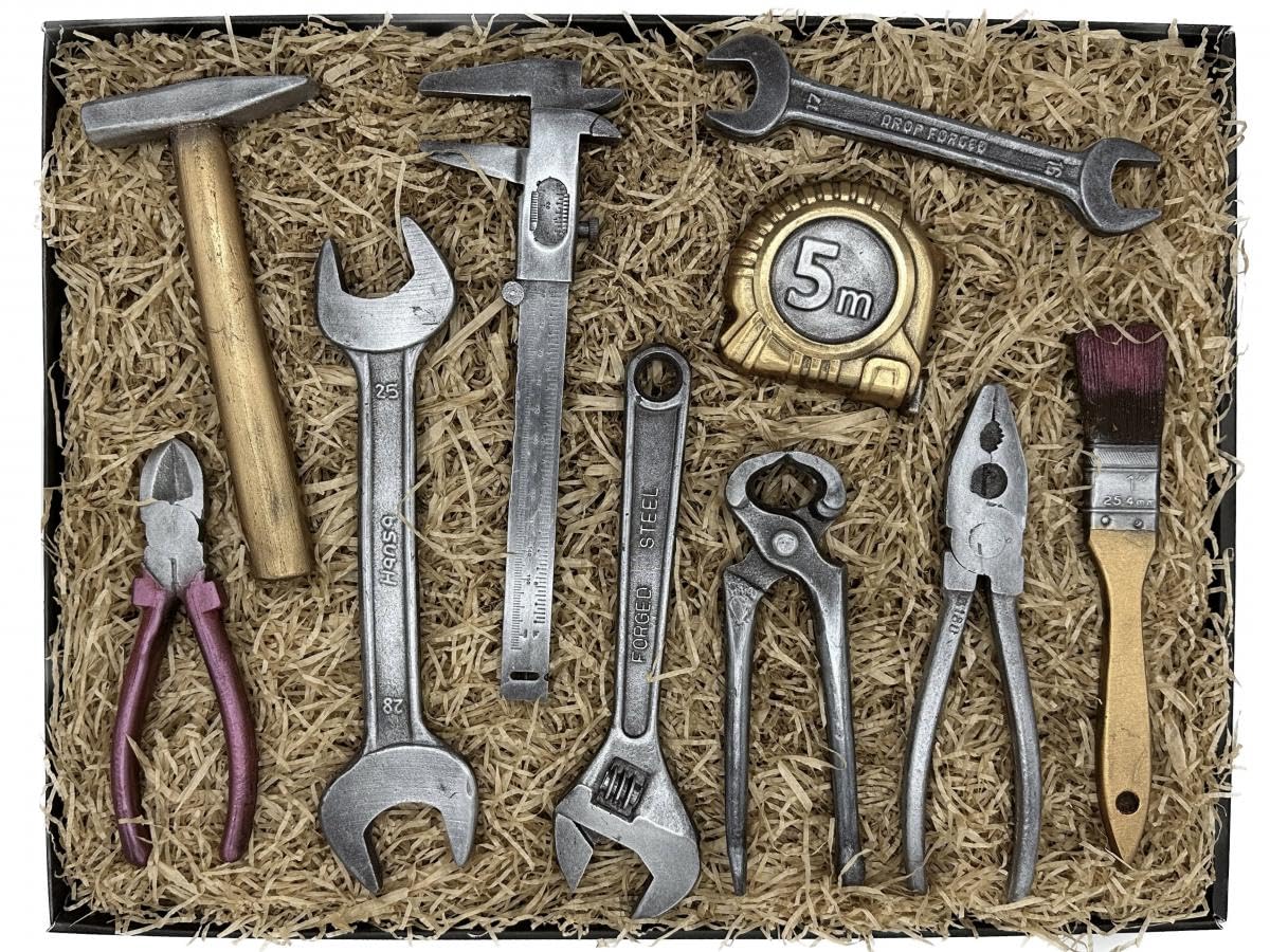 Maxi Schokoladenwerkzeug Set 1:1 Originalgröße (40x30cm) - Bestes Geschenk für Männer & Handwerker