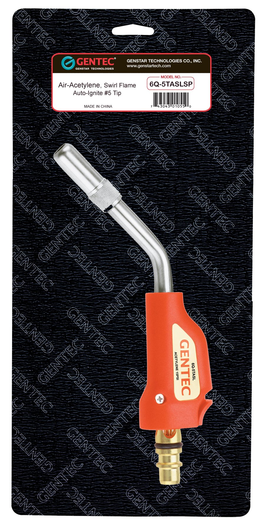 GENTEC 6Q-5TASLSP Air-Acetylene Quick Connect, Swirl Flame Auto - Ignite Tip