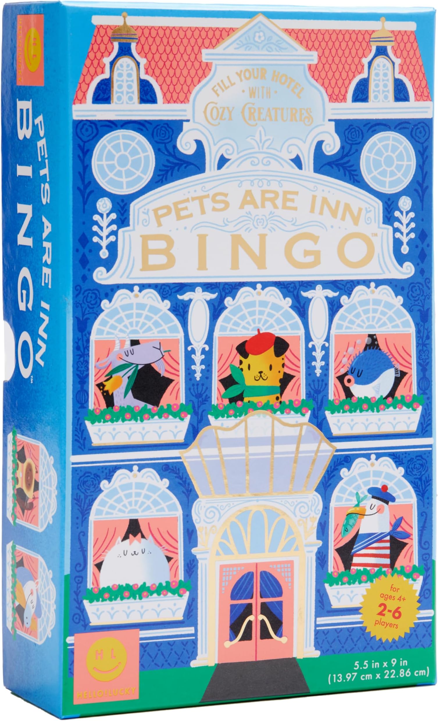 C.R. Gibson Games for Kids - Classic Family Game Early Learning Toddlers and Preschoolers, 48-Count, Pets are Inn Bingo