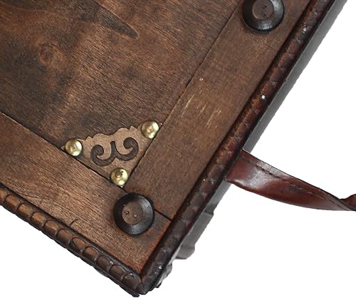 Miniatura 3 de Cofre de madera envejecida del tesoro del pirata del estilo antiguo, tronco de la mesa de