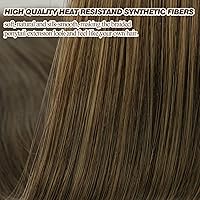 Vista 24 de BARSDAR Extensión de Cola de Caballo Trenzada de 30 Pulgadas de Largo - Extensiones de Cabello de Cola de Caballo Trenzada Rubia Recta Envolvente