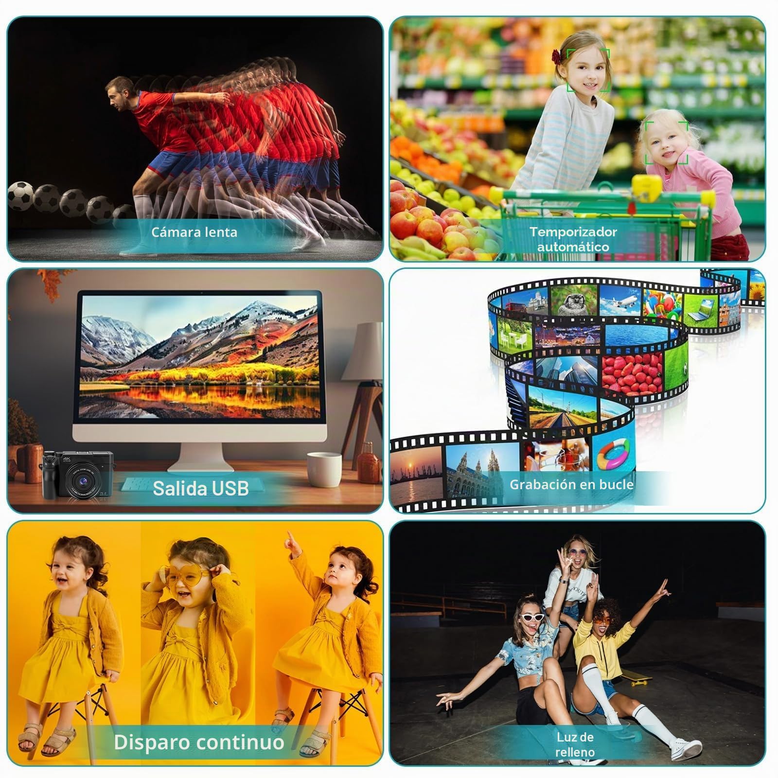 Camara de Fotos 4K 75MP - Zoom Digital 18X Camara Digital Enfoque Automático, Pantalla IPS de 3", Selfies/Vlogging, Tarjeta de 32GB, Camaras Compacta para Principiantes, Adolescentes (Negro)