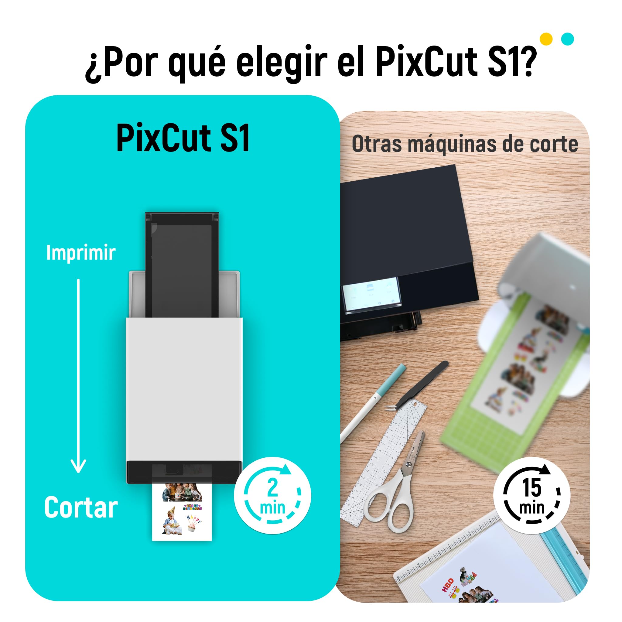 Liene PixCut S1 Creator-Paket – All-in-One Sticker-Drucker für DIY-Basteln, individuelle Etiketten & Geschenke, Thermosublimation, 300-dpi-Drucke, präziser KI-Automaticschnitt
