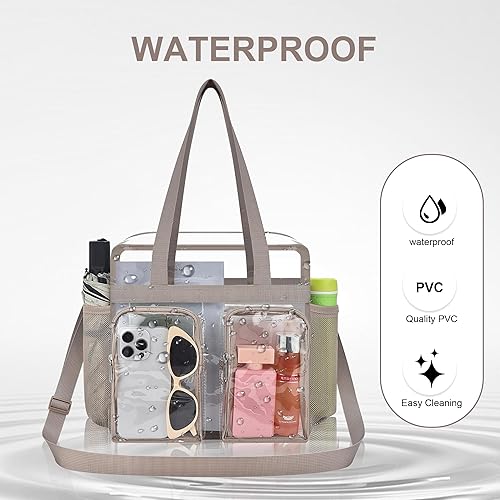 Vista 315 de Oraben Bolsa transparente transparente aprobada para estadios de 12 x 6 x 12 pulgadas, bolsa de estadio para trabajo, juegos deportivos, gimnasio