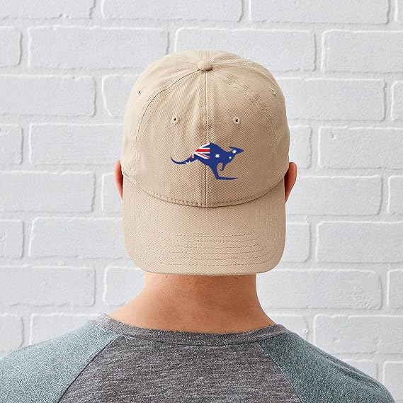 CafePress Australian Flag Kangaroo Cap Adjustable Baseball Cap