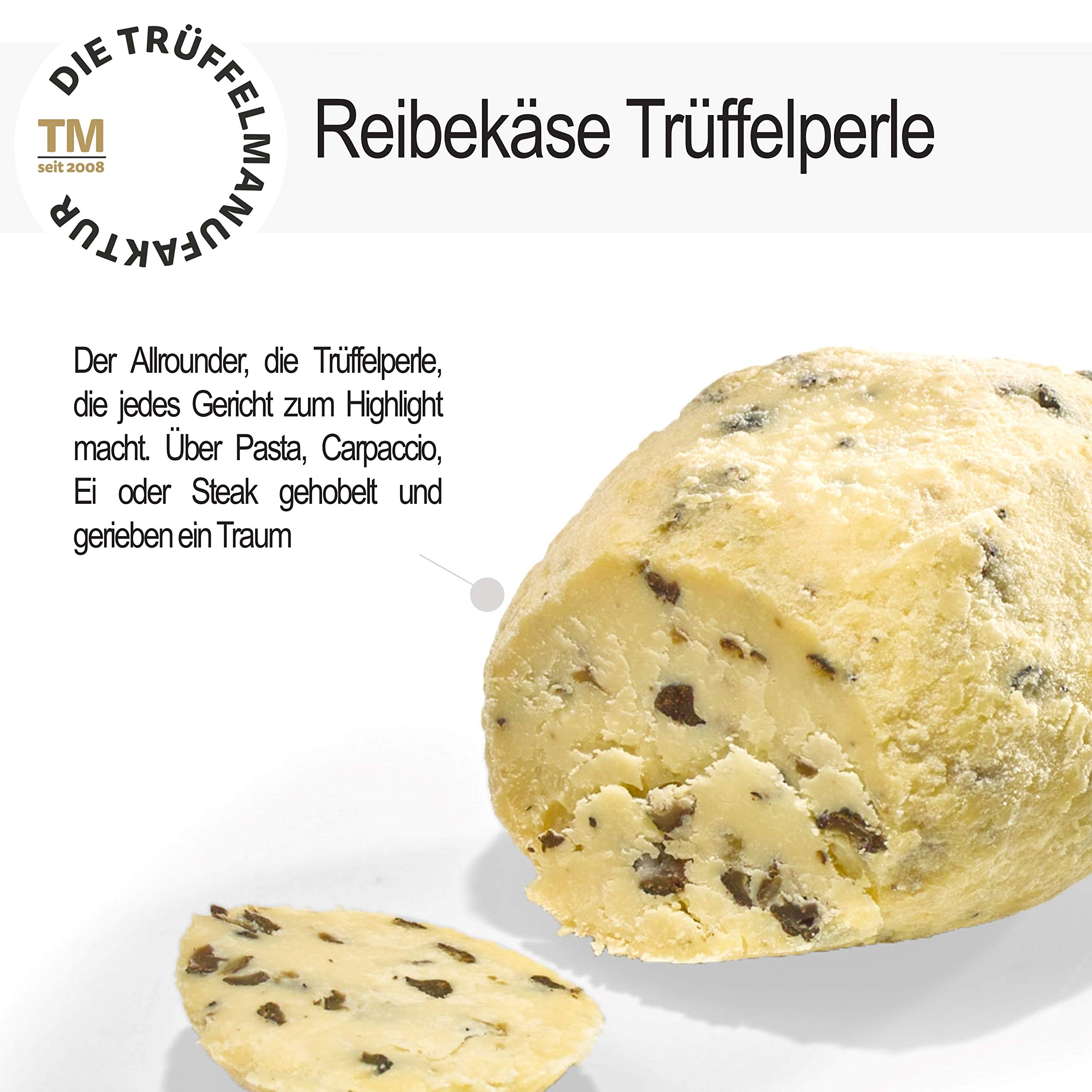 Die Trüffelmanufaktur - “Chefkoch” Trüffel 3er Feinkost Geschenkset - Die Grundausstattung für Trüffelliebhaber - Je 1 Stück: Trüffelperle 60g, Trüffelöl “Olive” 90ml, Trüffel-Carpaccio 30g